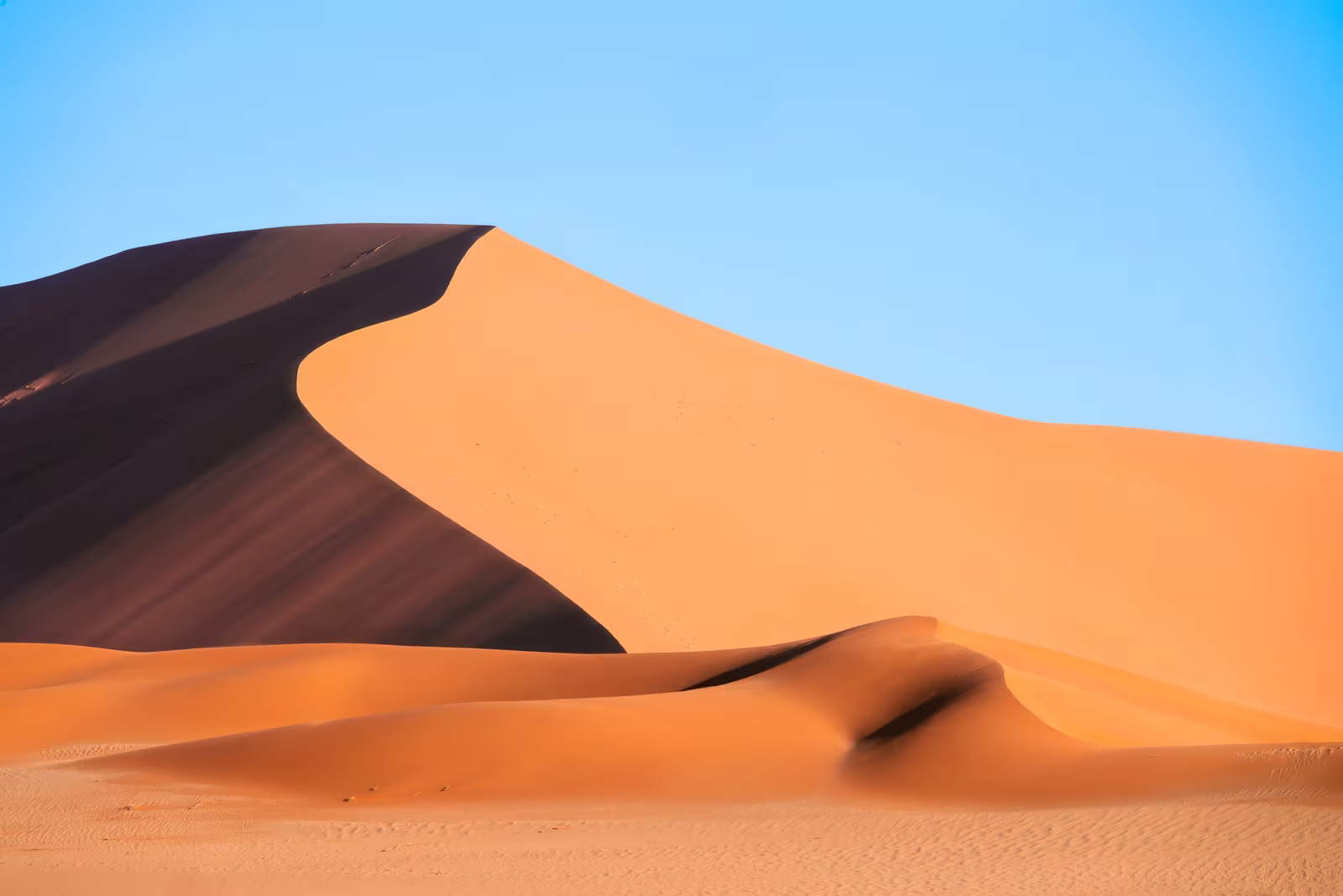Namib Dunes — afternoon light cascading off the mammoth dunes of Sossusvlei | Sossusvlei, Namibia - 2018
